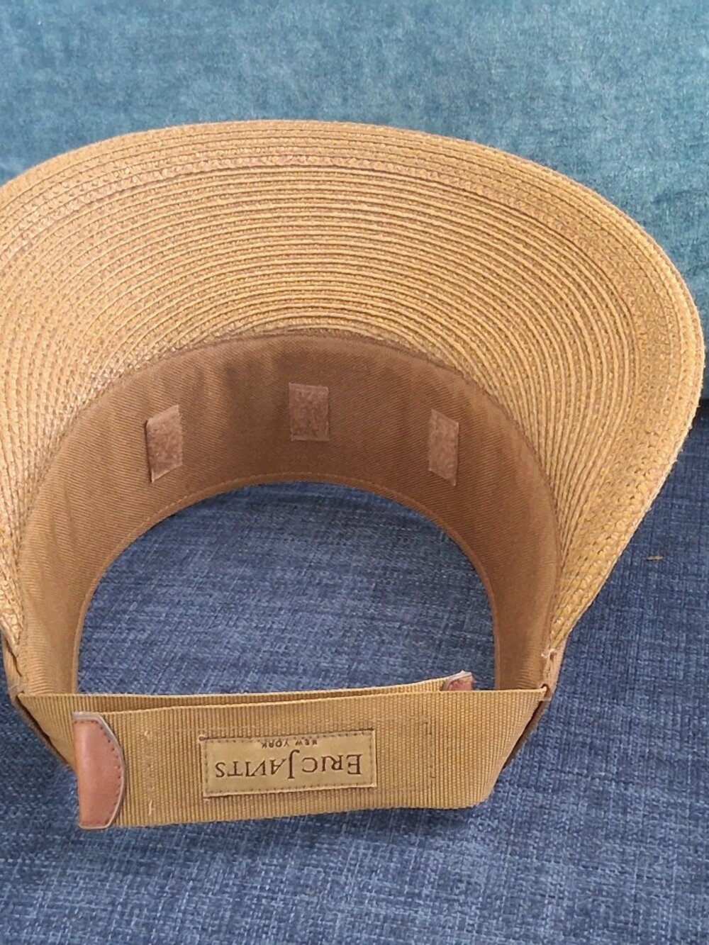 Eric Javits Wide Brim Straw Visor Sun Hat - Brown - Picture 4 of 11